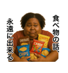 食いしん坊の黒人デブ(女)（個別スタンプ：25）