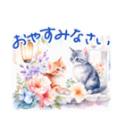 夏に毎日使える でか文字 水彩✿大人上品（個別スタンプ：4）