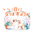 夏に毎日使える でか文字 水彩✿大人上品（個別スタンプ：33）