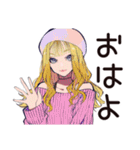 カフェ活するキュートなオンニ♡（個別スタンプ：2）