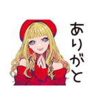 カフェ活するキュートなオンニ♡（個別スタンプ：3）