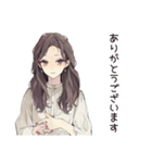 ふんわり大人女子の丁寧な感謝（個別スタンプ：27）