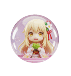 黄色の精霊みなみちゃんカプセルトイ（個別スタンプ：7）