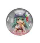 緑の精霊みなみちゃんカプセルトイ（個別スタンプ：6）