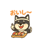 黒柴ナナちゃんとお寿司屋さん（個別スタンプ：5）
