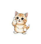 【グッドサイン猫 3】（個別スタンプ：1）