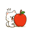 りんごとポメラニアン（個別スタンプ：5）