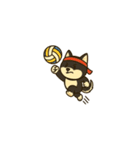 黒柴ナナちゃんとスポーツ（個別スタンプ：6）