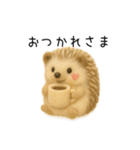 ハリネズミさん｜羊毛フェルト風スタンプ（個別スタンプ：28）