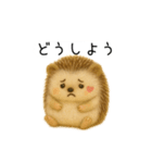 ハリネズミさん｜羊毛フェルト風スタンプ（個別スタンプ：30）
