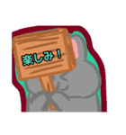 【フリップ芸編1】灰色のうさぎ（個別スタンプ：1）