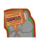 【フリップ芸編1】灰色のうさぎ（個別スタンプ：2）