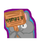 【フリップ芸編1】灰色のうさぎ（個別スタンプ：8）