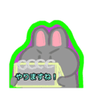 【フリップ芸編1】灰色のうさぎ（個別スタンプ：18）