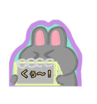 【フリップ芸編1】灰色のうさぎ（個別スタンプ：19）