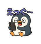 スマホ中毒ペンギンの毎日スタンプ（個別スタンプ：21）