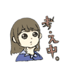 おこげ髪色の女の子（個別スタンプ：4）