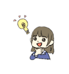 おこげ髪色の女の子（個別スタンプ：13）