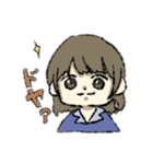 おこげ髪色の女の子（個別スタンプ：15）