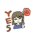 おこげ髪色の女の子（個別スタンプ：18）