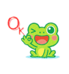 クレヨンカエルくんたちの夏休み（個別スタンプ：2）
