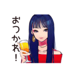 クールなオンニの仕事終わり一杯（個別スタンプ：1）