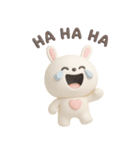 3D ちびっこうさぎさん◎あいさつ #1（個別スタンプ：34）