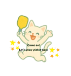 ピックルボールねこちゃん（個別スタンプ：1）