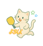 ピックルボールねこちゃん（個別スタンプ：3）
