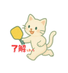 ピックルボールねこちゃん（個別スタンプ：5）