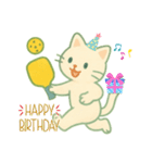 ピックルボールねこちゃん（個別スタンプ：14）