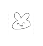アニメもこもこうさぎ（個別スタンプ：1）