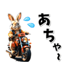 即返信♡バイク好き うさぎ（個別スタンプ：5）