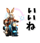 即返信♡バイク好き うさぎ（個別スタンプ：28）