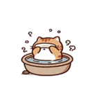 お風呂猫 静かに聞いてる,（個別スタンプ：21）