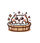 お風呂猫 静かに聞いてる,（個別スタンプ：24）