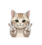 【Vサイン猫 2】（個別スタンプ：1）