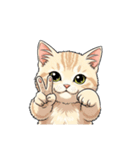 【Vサイン猫 2】（個別スタンプ：2）