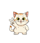 【Vサイン猫 2】（個別スタンプ：3）