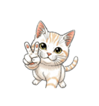 【Vサイン猫 2】（個別スタンプ：4）
