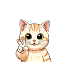 【Vサイン猫 2】（個別スタンプ：7）