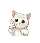【Vサイン猫 2】（個別スタンプ：8）