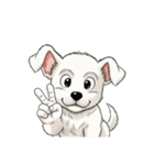【Vサイン犬 2】（個別スタンプ：2）