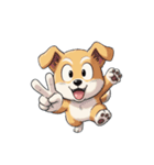 【Vサイン犬 2】（個別スタンプ：5）