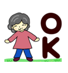 おばあちゃんの笑顔 飛び出す2（個別スタンプ：1）