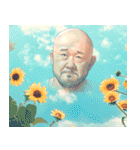 夏の空に映る中年男性（個別スタンプ：39）