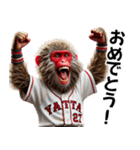 日本猿×ベースボール（野球）！3Dリアル（個別スタンプ：16）