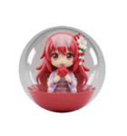 赤い精霊みなみちゃんカプセルトイ2（個別スタンプ：1）