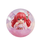 赤い精霊みなみちゃんカプセルトイ2（個別スタンプ：3）
