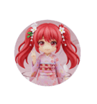 赤い精霊みなみちゃんカプセルトイ2（個別スタンプ：5）